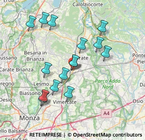 Mappa Via Trento, 23875 Osnago LC, Italia (6.93667)