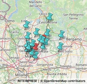 Mappa Via Trento, 23875 Osnago LC, Italia (10.61)