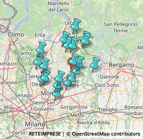 Mappa Via Trento, 23875 Osnago LC, Italia (10.21)