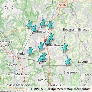 Mappa Via V. Alfieri, 20843 Verano Brianza MB, Italia (3.01417)