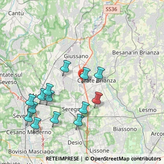 Mappa Via V. Alfieri, 20843 Verano Brianza MB, Italia (4.48429)