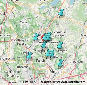 Mappa Via V. Alfieri, 20843 Verano Brianza MB, Italia (5.15727)