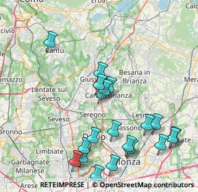 Mappa Via V. Alfieri, 20843 Verano Brianza MB, Italia (8.745)