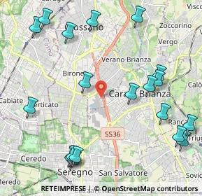 Mappa Via V. Alfieri, 20843 Verano Brianza MB, Italia (2.65158)
