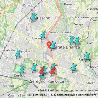 Mappa Via V. Alfieri, 20843 Verano Brianza MB, Italia (2.38667)