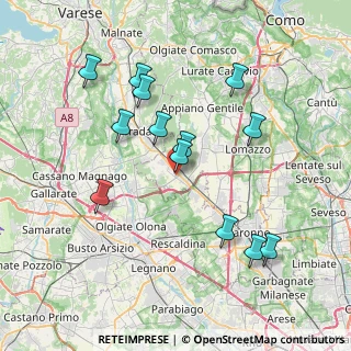Mappa Via A. Guglielmetti, 22076 Mozzate CO, Italia (7.48)