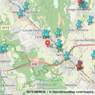 Mappa Via A. Guglielmetti, 22076 Mozzate CO, Italia (3.154)