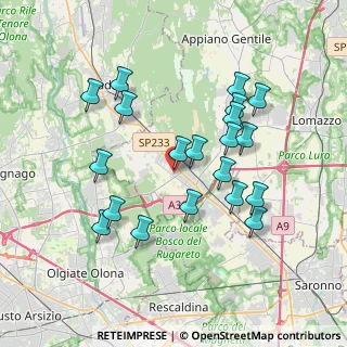Mappa Via A. Guglielmetti, 22076 Mozzate CO, Italia (3.582)