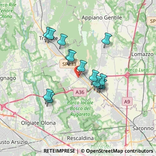 Mappa Via A. Guglielmetti, 22076 Mozzate CO, Italia (3.09643)