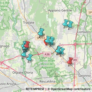 Mappa Via A. Guglielmetti, 22076 Mozzate CO, Italia (3.33333)
