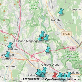 Mappa Via XXV Aprile, 21054 Fagnano Olona VA, Italia (7.045)