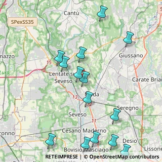 Mappa Via Cavallina, 20821 Meda MB, Italia (4.965)