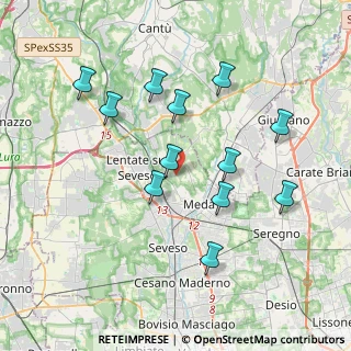 Mappa Via Cavallina, 20821 Meda MB, Italia (3.66333)