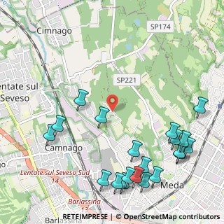 Mappa Via Cavallina, 20821 Meda MB, Italia (1.384)