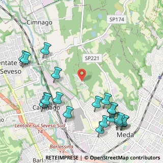 Mappa Via Cavallina, 20821 Meda MB, Italia (1.303)