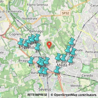 Mappa Via Cavallina, 20821 Meda MB, Italia (1.924)