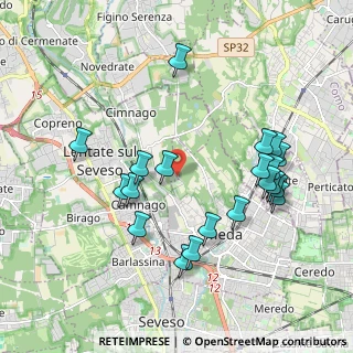Mappa Via Cavallina, 20821 Meda MB, Italia (1.998)