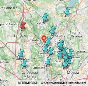 Mappa Via Cavallina, 20821 Meda MB, Italia (8.0615)