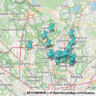 Mappa Via Cavallina, 20821 Meda MB, Italia (6.61389)