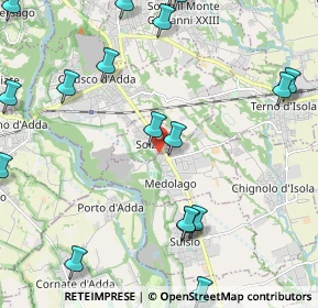 Mappa Via Moro Aldo, 24030 Solza BG, Italia (2.89333)