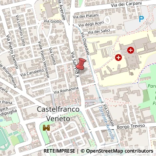 Mappa Via San Pio X, 40B, 31033 Castelfranco Veneto, Treviso (Veneto)