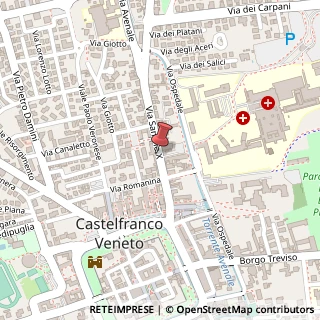 Mappa Via San Pio X, 33, 31033 Castelfranco Veneto, Treviso (Veneto)