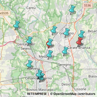 Mappa Via Giacomo Matteotti, 22060 Cabiate CO, Italia (4.6075)