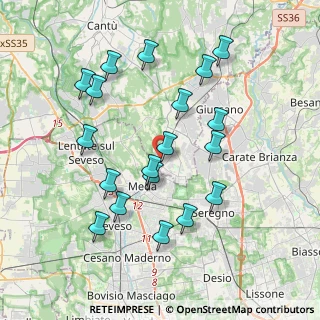 Mappa Via Giacomo Matteotti, 22060 Cabiate CO, Italia (3.81632)