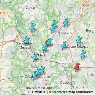 Mappa Via Giacomo Matteotti, 22060 Cabiate CO, Italia (4.14733)