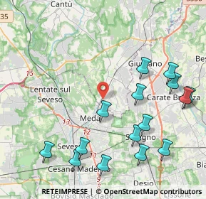 Mappa Via Giacomo Matteotti, 22060 Cabiate CO, Italia (4.87267)