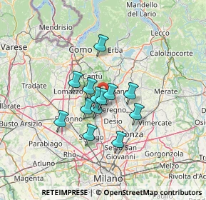 Mappa Via Giacomo Matteotti, 22060 Cabiate CO, Italia (9.19692)