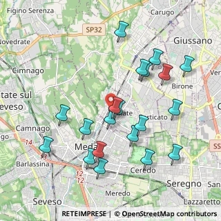Mappa Via Giacomo Matteotti, 22060 Cabiate CO, Italia (2.0205)