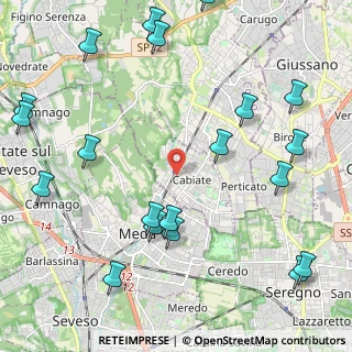 Mappa Via Giacomo Matteotti, 22060 Cabiate CO, Italia (2.846)