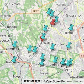Mappa Via Giacomo Matteotti, 22060 Cabiate CO, Italia (2.4185)
