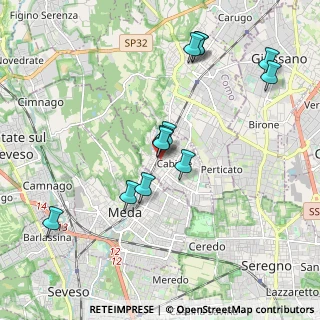 Mappa Via Giacomo Matteotti, 22060 Cabiate CO, Italia (1.895)