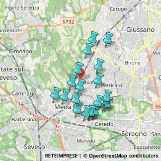 Mappa Via Giacomo Matteotti, 22060 Cabiate CO, Italia (1.626)