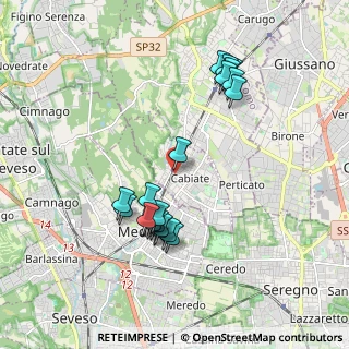 Mappa Via Giacomo Matteotti, 22060 Cabiate CO, Italia (1.853)