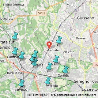 Mappa Via Giacomo Matteotti, 22060 Cabiate CO, Italia (2.47167)