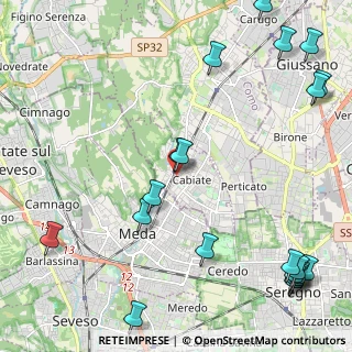 Mappa Via Giacomo Matteotti, 22060 Cabiate CO, Italia (3.1485)