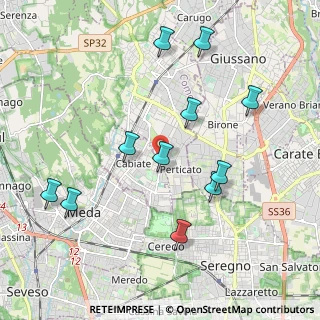 Mappa Via Alfieri Vittorio, 22066 Mariano Comense CO, Italia (2.07636)