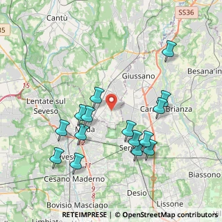 Mappa Via Alfieri Vittorio, 22066 Mariano Comense CO, Italia (3.95333)