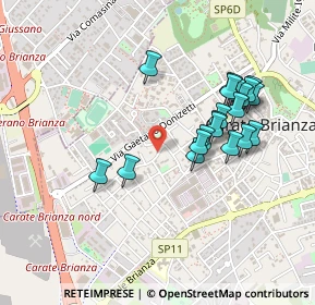 Mappa Via Palestro, 20841 Carate Brianza MB, Italia (0.432)