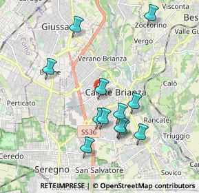 Mappa Via Palestro, 20841 Carate Brianza MB, Italia (1.82917)