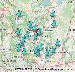 Mappa Via Palestro, 20841 Carate Brianza MB, Italia (7.30421)