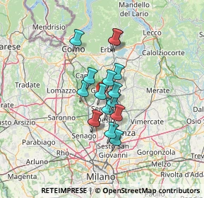 Mappa Via Vicenza, 20833 Giussano MB, Italia (8.98875)