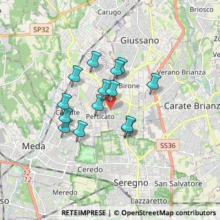 Mappa Via Vicenza, 20833 Giussano MB, Italia (1.36714)