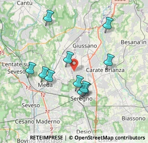 Mappa Via Vicenza, 20833 Giussano MB, Italia (3.40182)