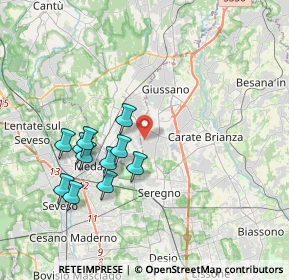 Mappa Via Vicenza, 20833 Giussano MB, Italia (3.64182)
