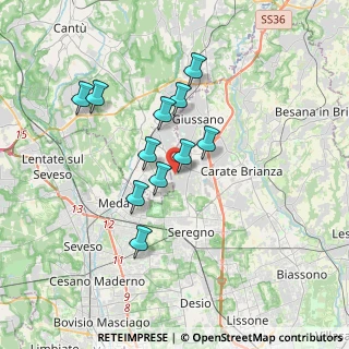 Mappa Via Vicenza, 20833 Giussano MB, Italia (2.91455)