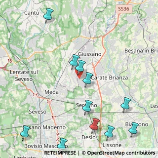 Mappa Via Vicenza, 20833 Giussano MB, Italia (5.38818)